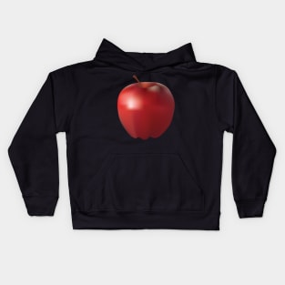 Realistic apple design illustration Kids Hoodie